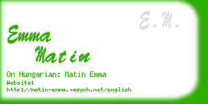 emma matin business card